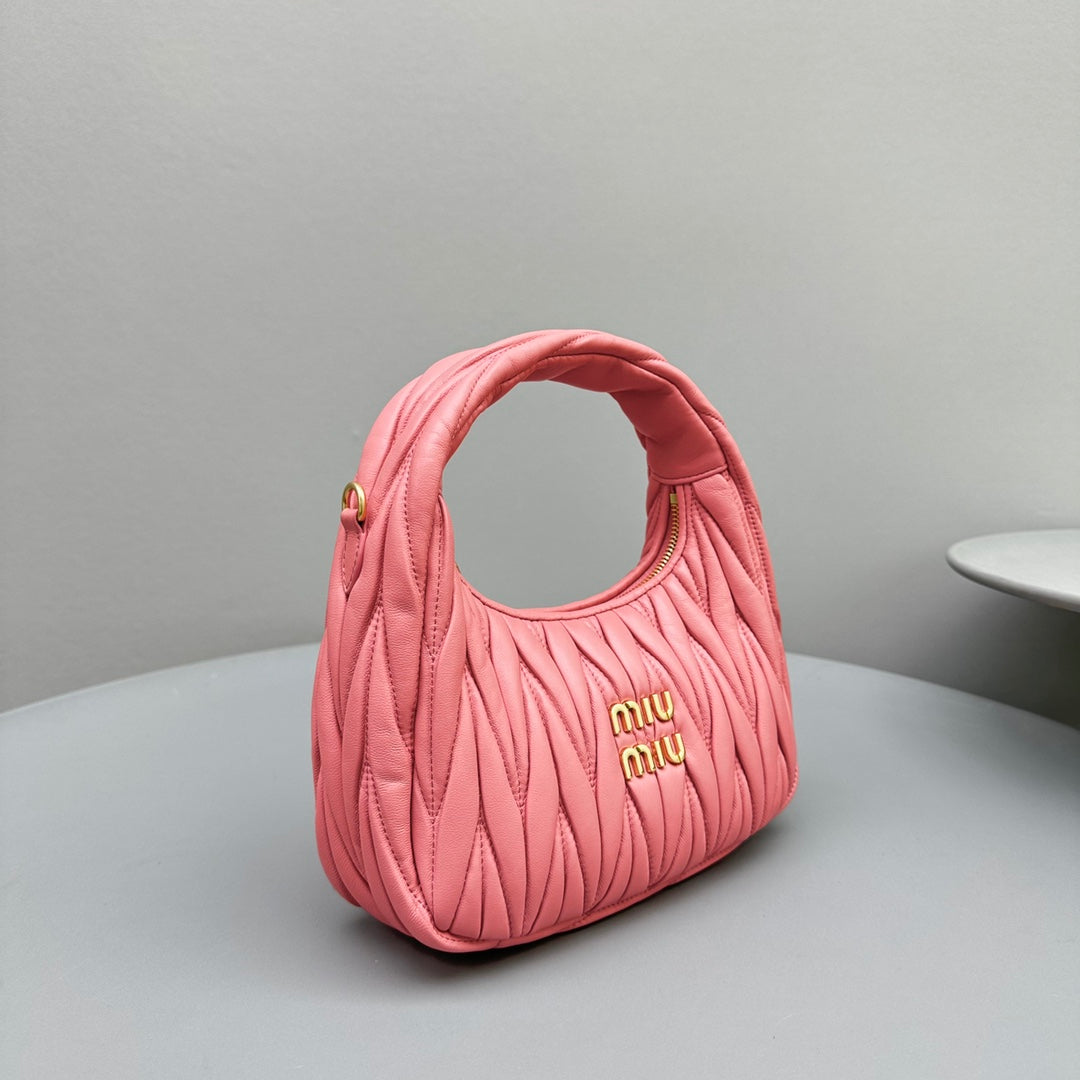 MINI HOBO 20 BAG IN HOT PINK SHEEPSKIN