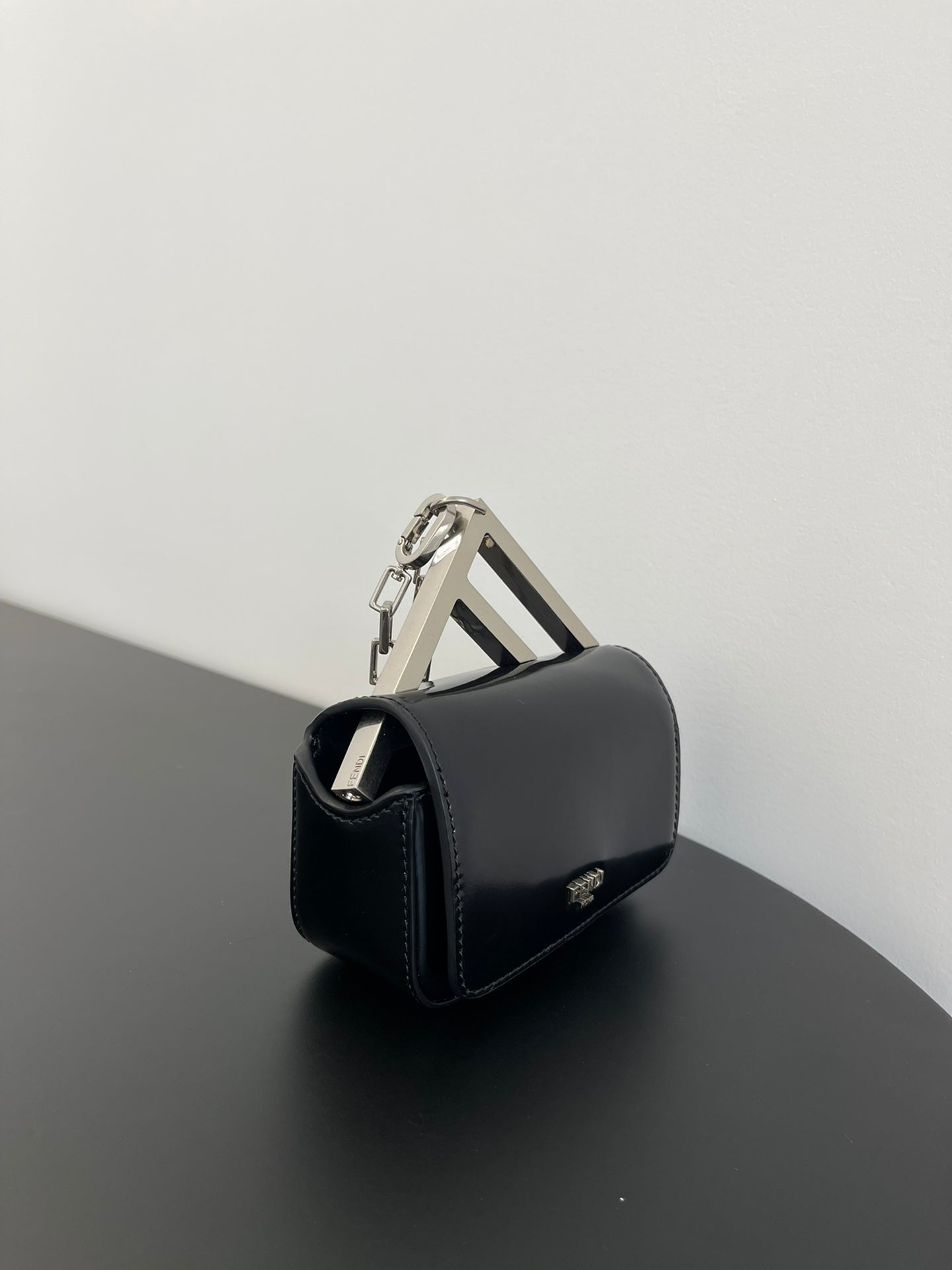 FENDI MINI FIRST SIGHT 13 BAG IN BLACK CALFSKIN WITH SILVER HARDWARE