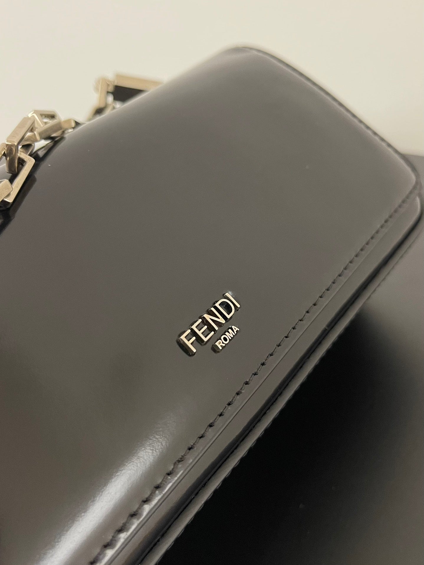 FENDI MINI FIRST SIGHT 23 BAG IN BLACK CALFSKIN WITH SILVER HARDWARE