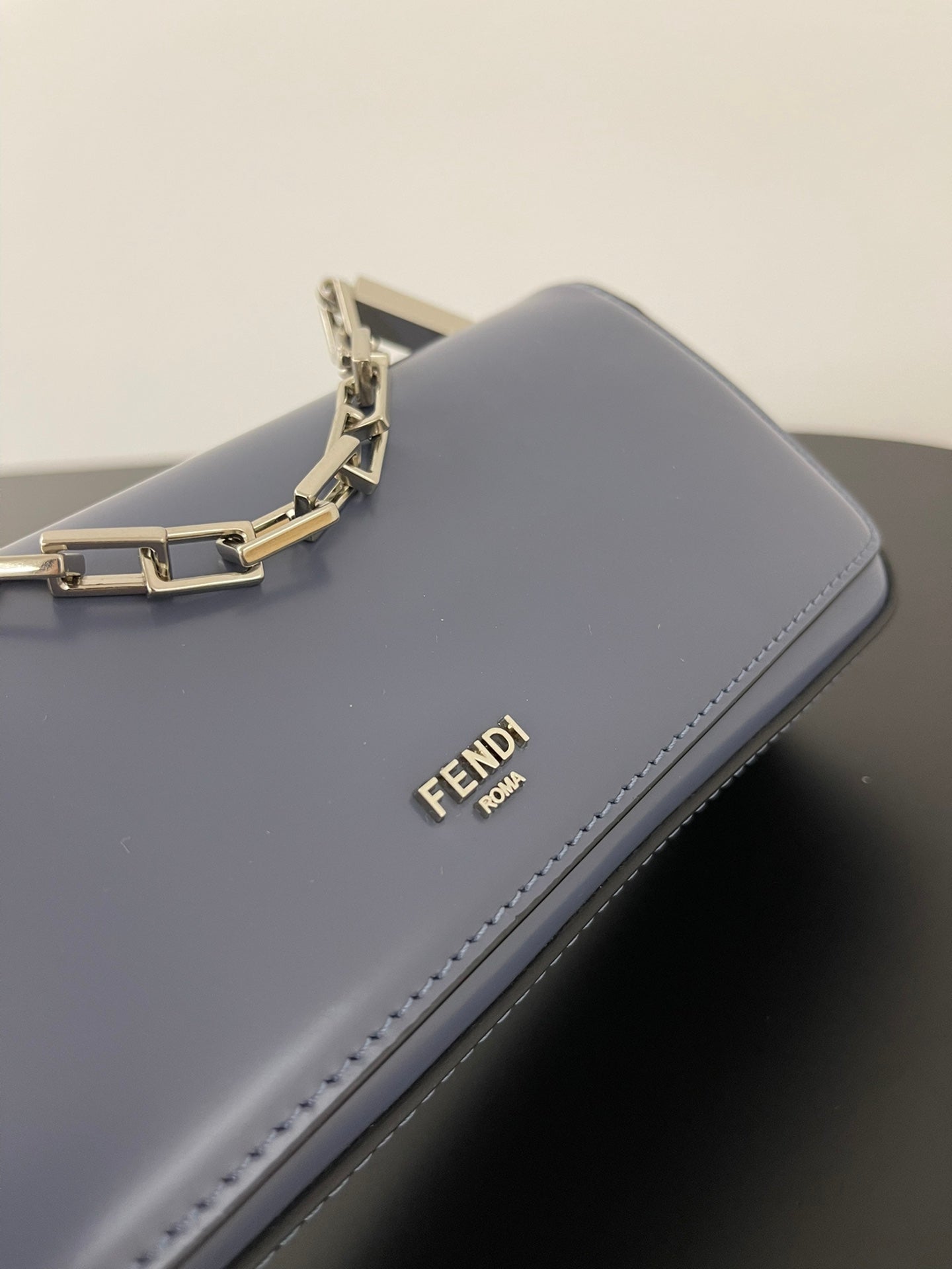 FENDI MINI FIRST SIGHT 23 BAG IN INDIGO BLUE CALFSKIN WITH SILVER HARDWARE