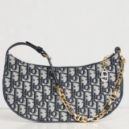 CD LOUNGE 26 BAG IN BLUE OBLIQUE JACQUARD