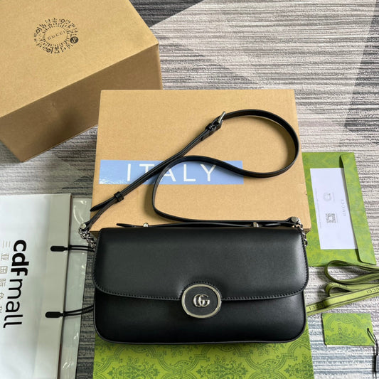 GG SMALL 27 HANDBAG IN BLACK CALFSKIN