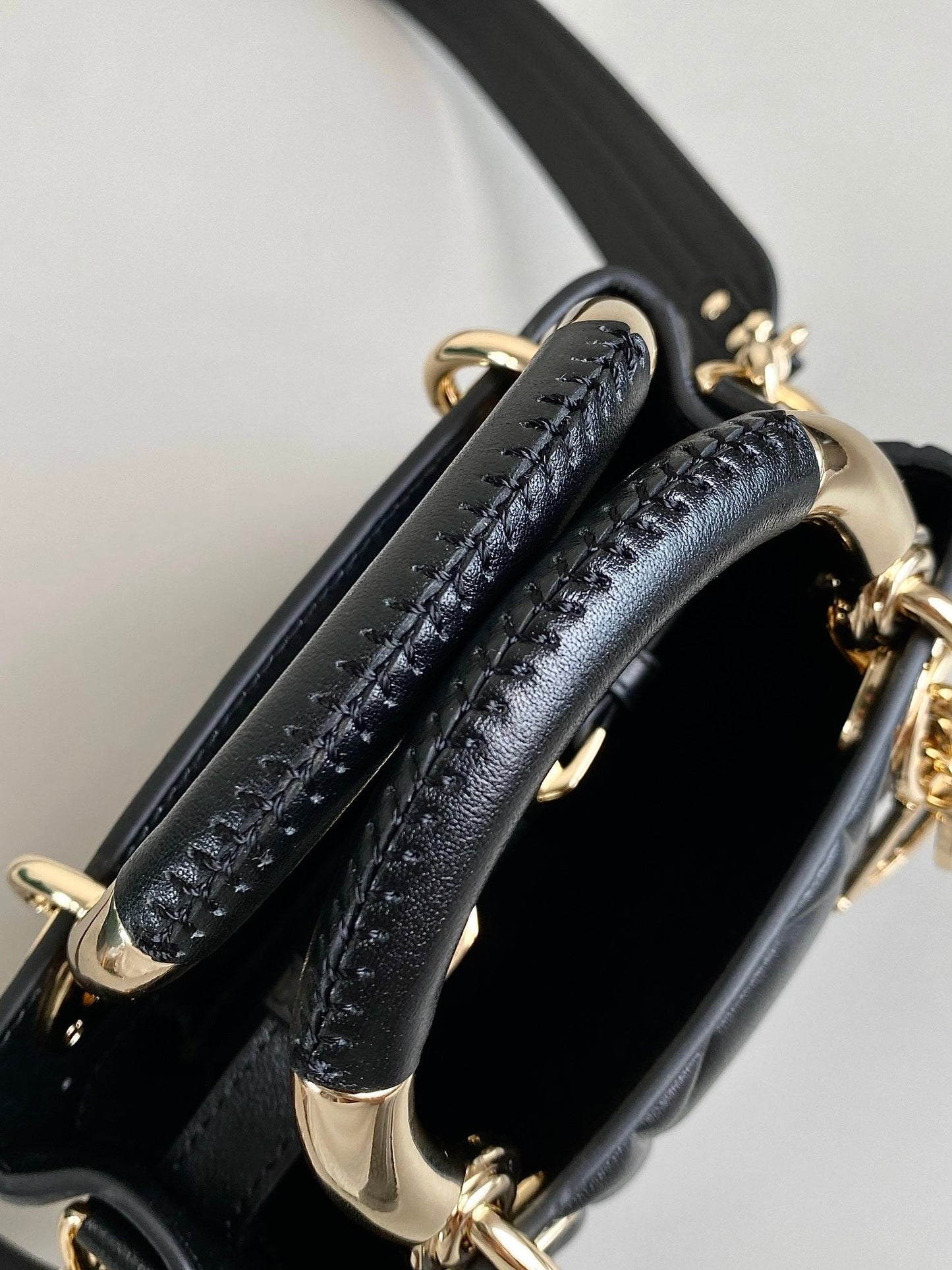 MINI LADY 19 BAG IN BLACK LAMBSKIN