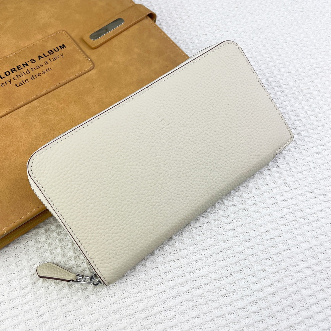 HM SILK'IN CLASSIC WALLET 20 WHITE GRAINED CALFSKIN