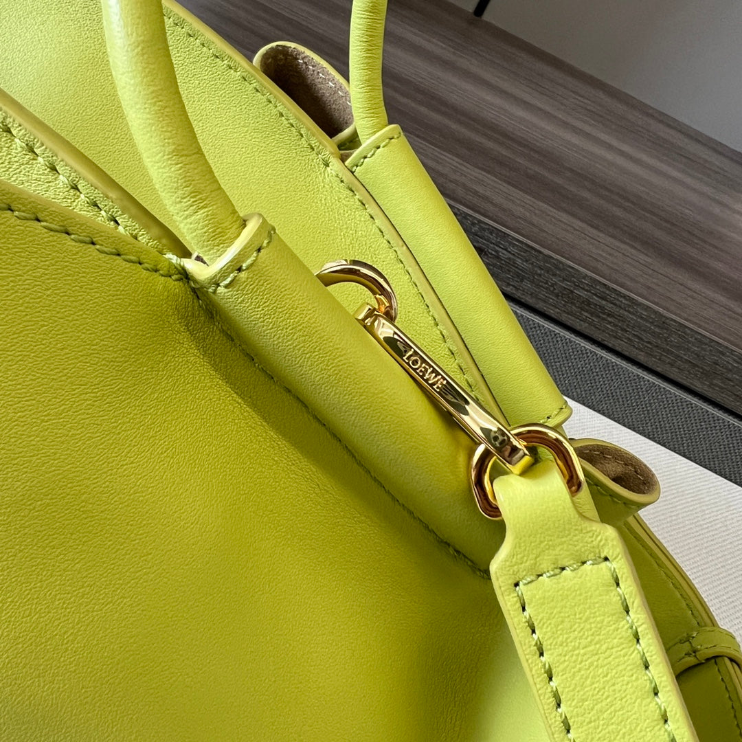 PASEO DUMPLING 31 BAG IN NEON YELLOW NAPPA CALFSKIN