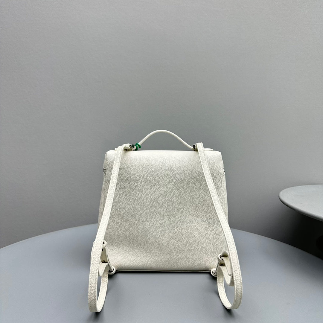 Extra Pocket Backpack 23 White Cowhide Shw