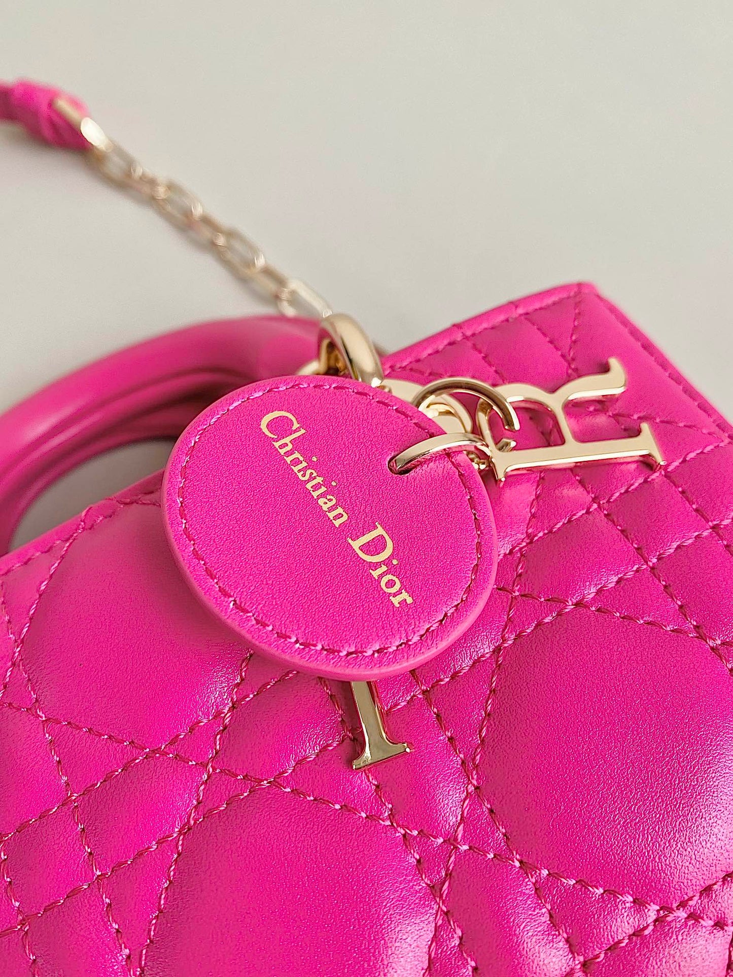 MINI D-JOY BAG 17 IN HOT PINK LAMBSKIN