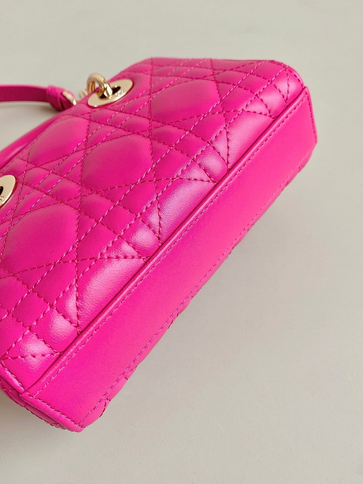 MINI D-JOY BAG 17 IN HOT PINK LAMBSKIN