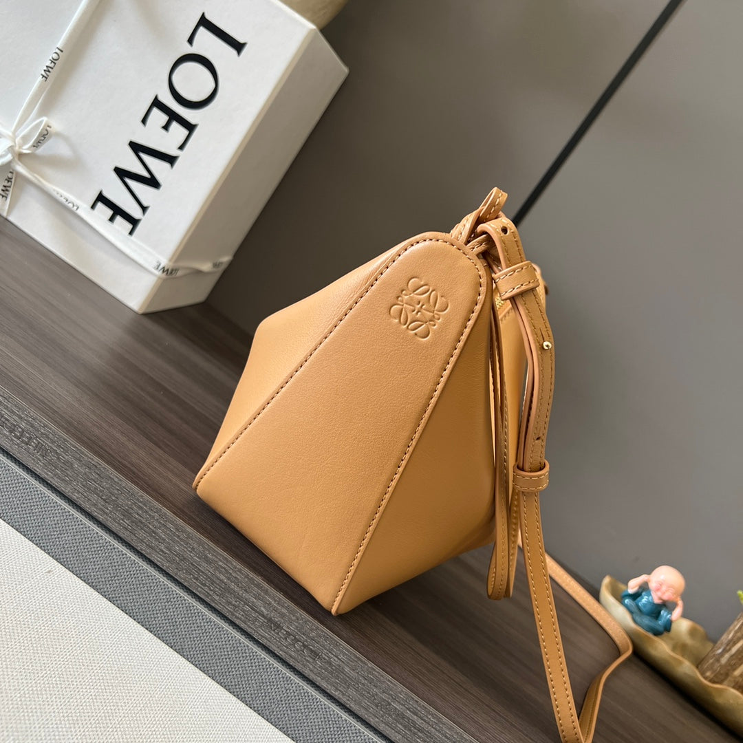 LOE LUNA HOBO 28 BAG IN PASTEL ORANGE CALFSKIN