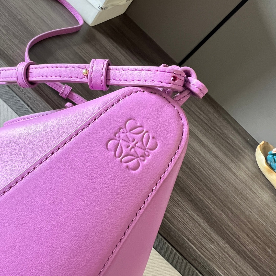 LOE LUNA HOBO 28 BAG IN HOT PINK CALFSKIN