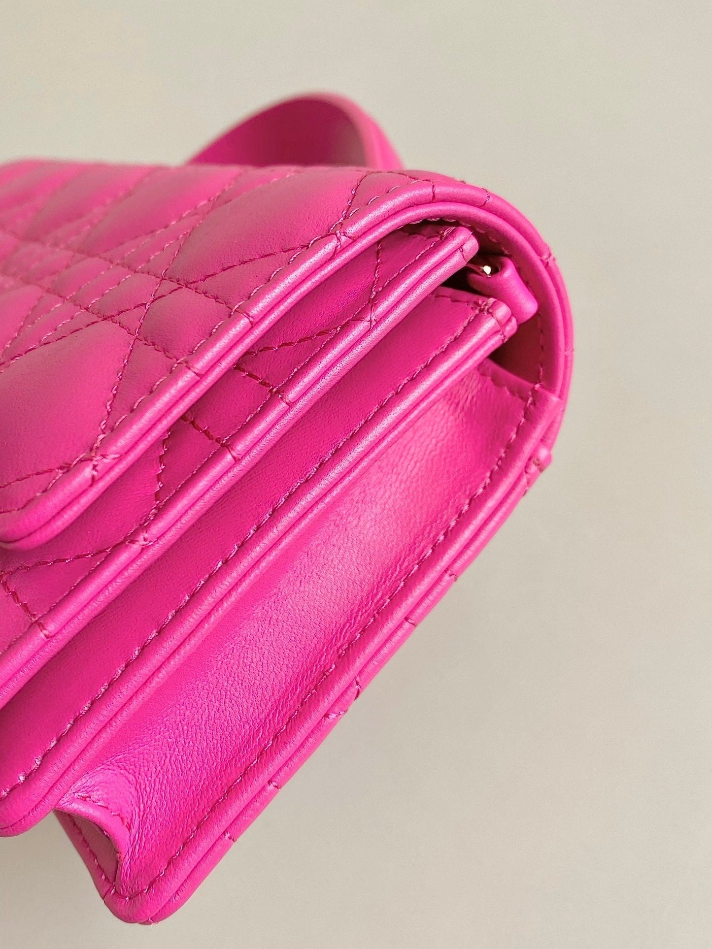 MICRO LADY 12 BAG IN HOT PINK LAMBSKIN