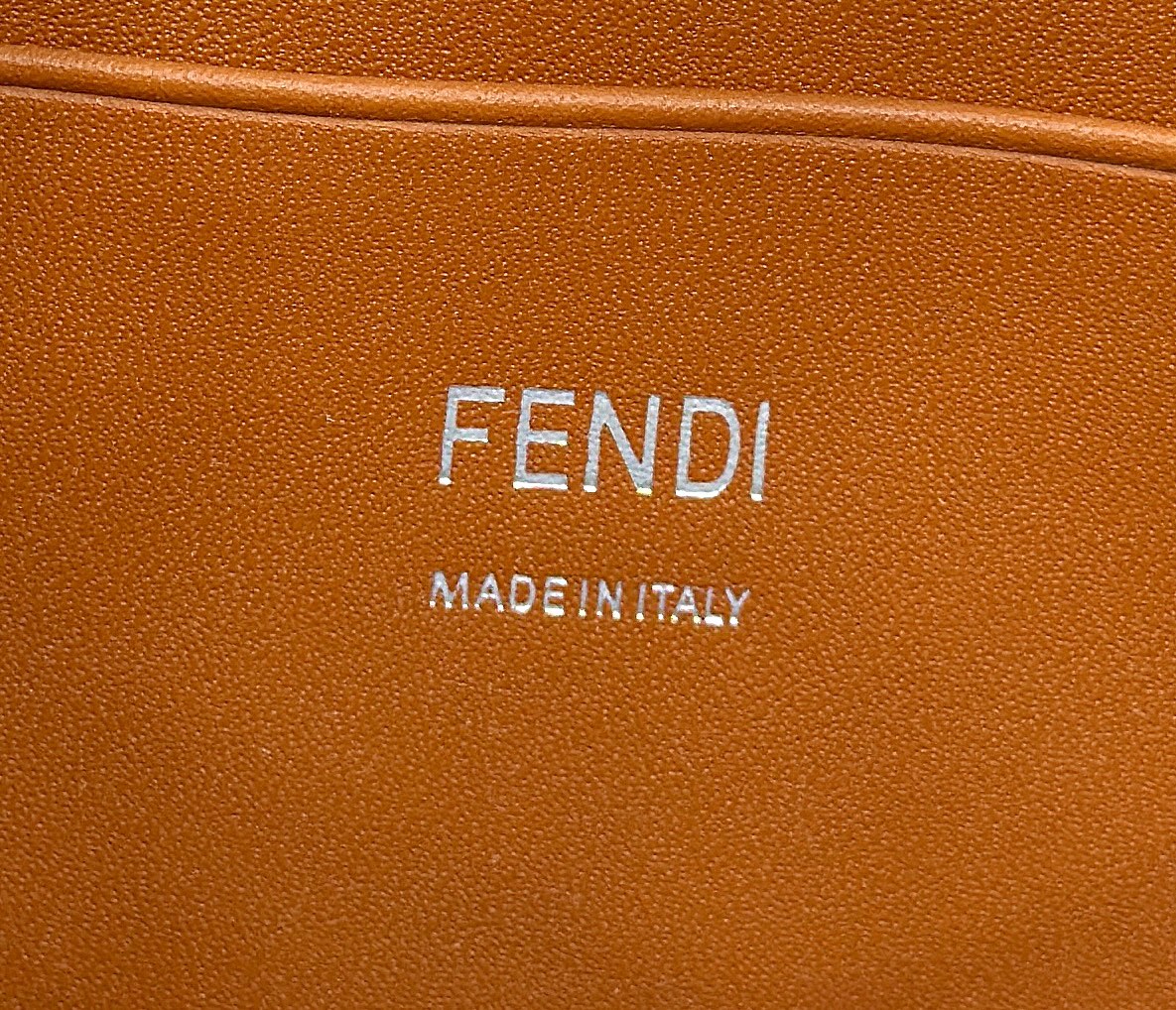 FENDI 19 BAGUETTE BAG IN LIGHT BLUE CANVAS WITH SILVER HARDWARE