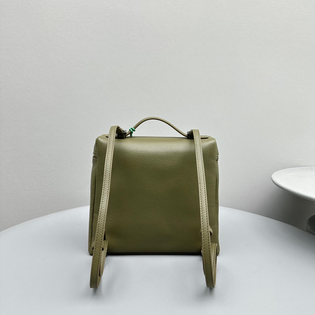 Extra Pocket Backpack 23 Olive Cowhide Shw