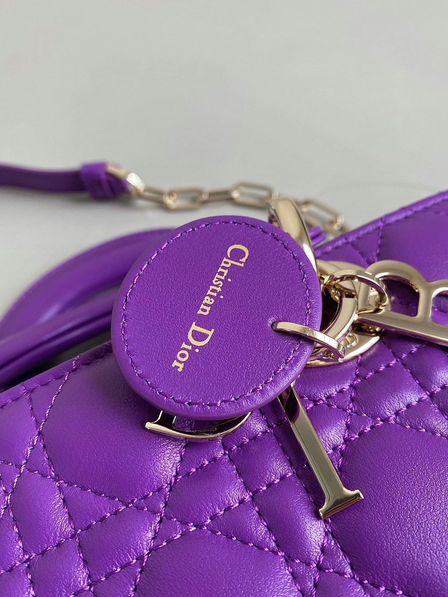 D-JOY BAG 22 IN VIOLET PURPLE LAMBSKIN