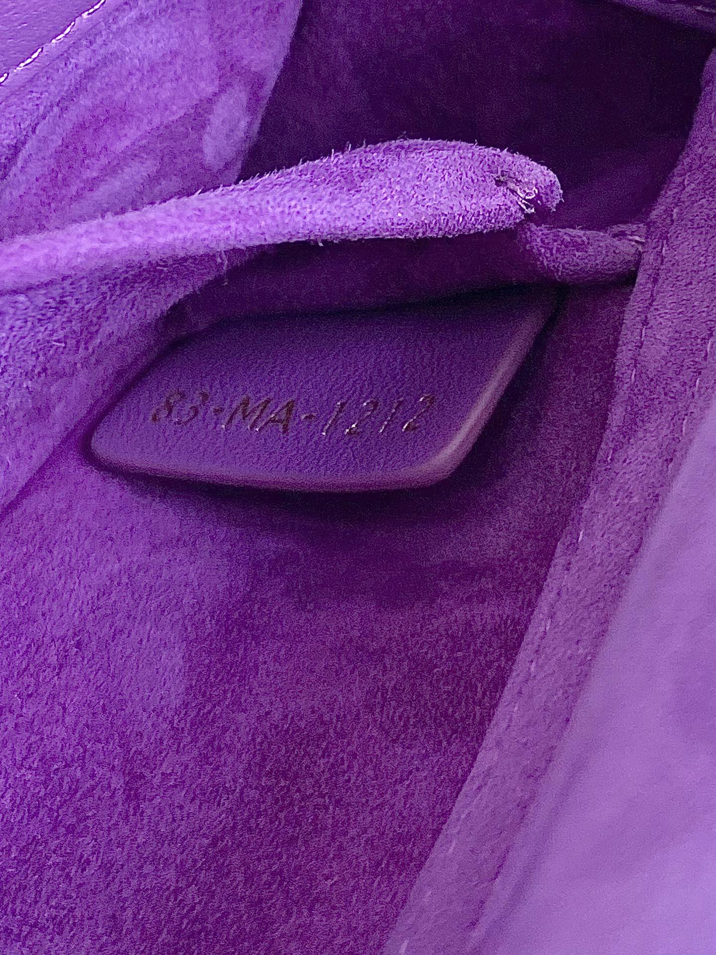 MINI D-JOY BAG 17 IN VIOLET PURPLE LAMBSKIN