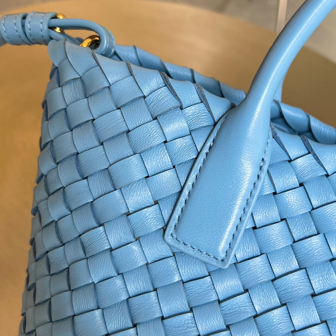 MINI CABAT 20 IN SKY BLUE LAMBSKIN