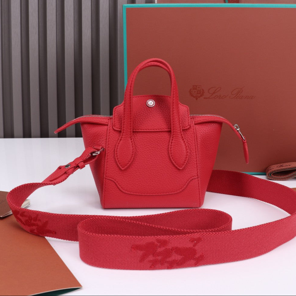 NANO SMILE BAG 18 IN CRIMSON RED CALFSKIN