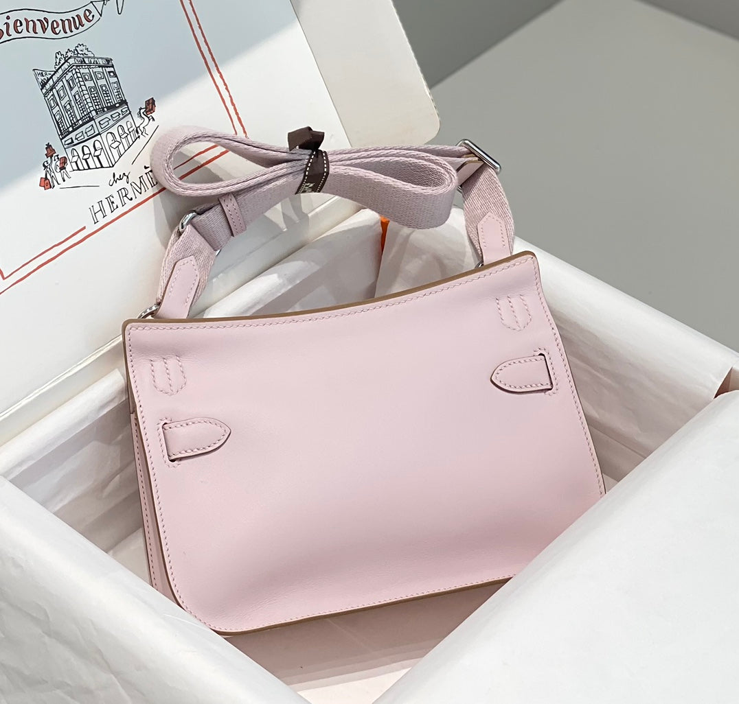 HM JYPSIÈRE MINI 23 MAUVE PALE CALFSKIN SILVER HARDWARE