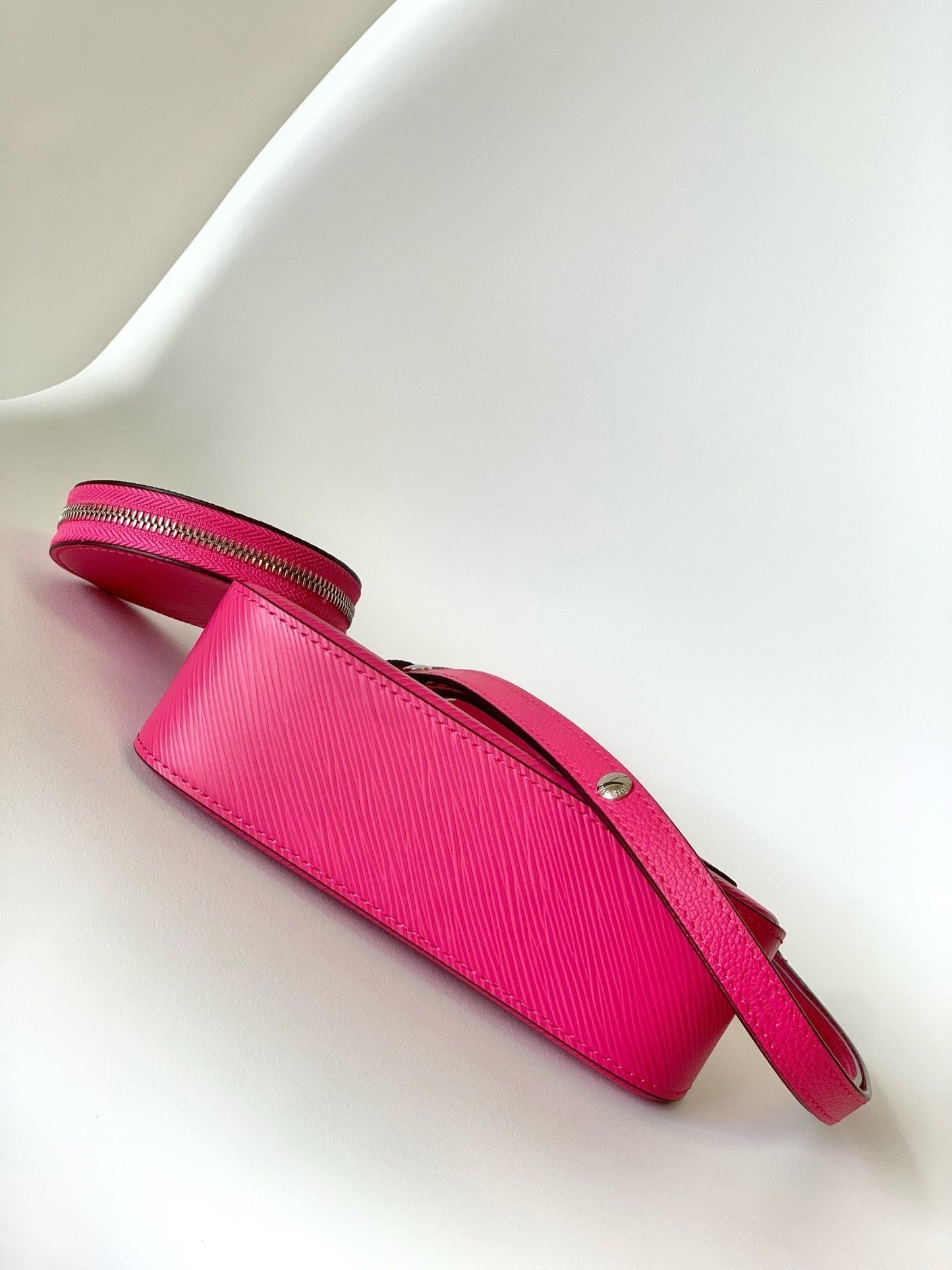 MARELLINI 19 DARK PINK EPI GRAINED LEATHER