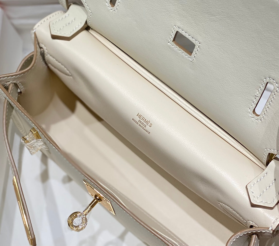 HM JYPSIÈRE MINI 23 CREAM CALFSKIN GOLD HARDWARE