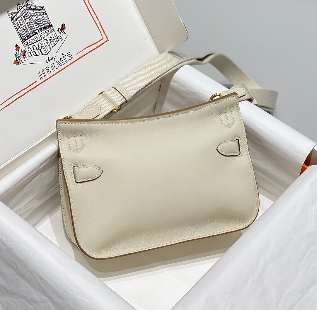 HM JYPSIÈRE MINI 23 CREAM CALFSKIN GOLD HARDWARE