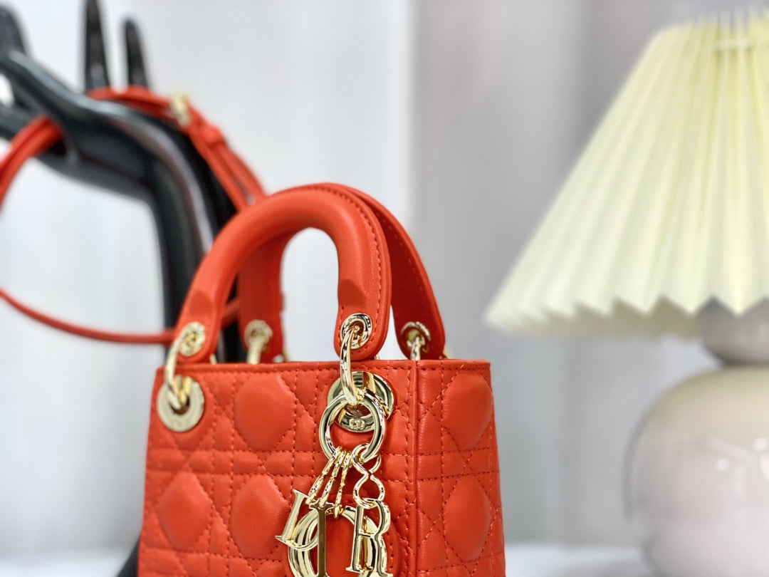 MICRO LADY 12 BAG IN SCARLET RED LAMBSKIN