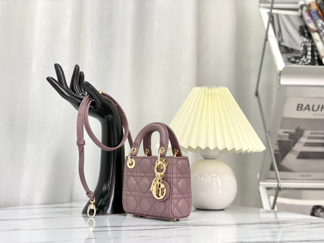 MICRO LADY 12 BAG IN LIGHT PURPLE LAMBSKIN