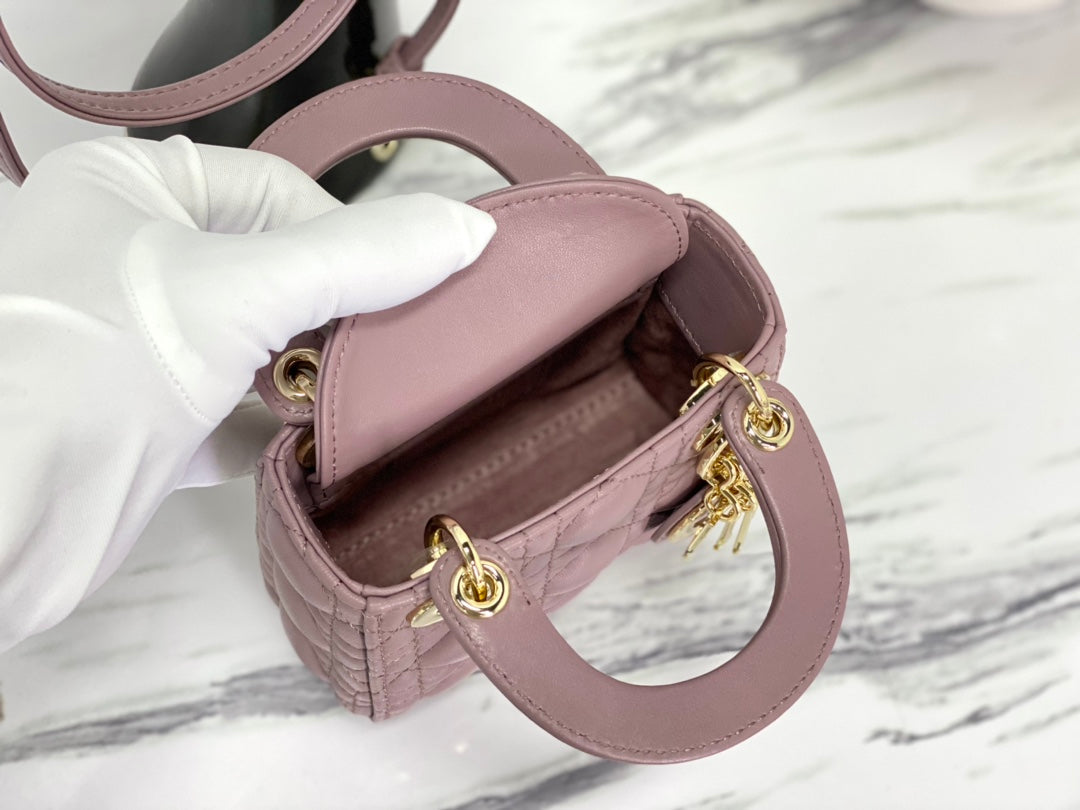 MICRO LADY 12 BAG IN LIGHT PURPLE LAMBSKIN