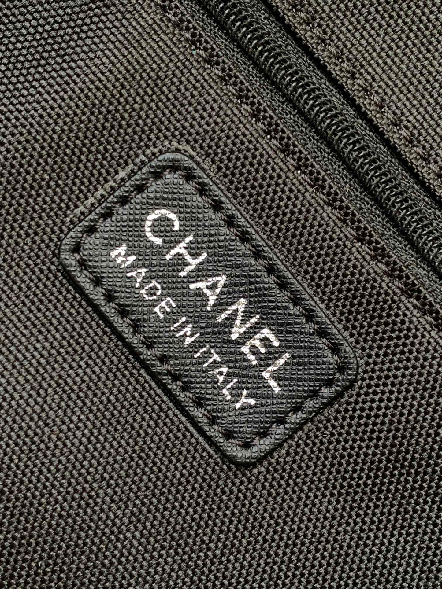 CC TRAVEL BAG 45 IN BLACK CANVAS WITH WHITE LOGO