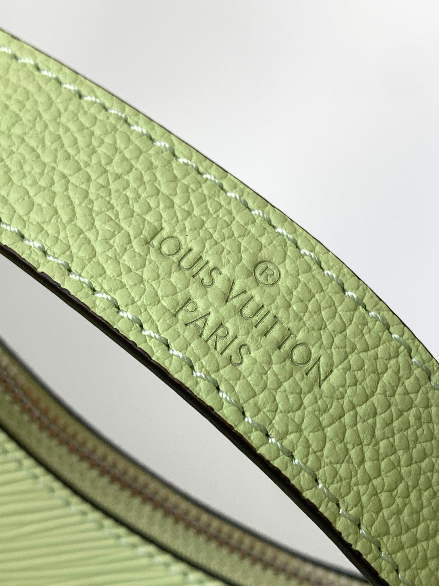 MARELLINI 19 LIGHT GREEN EPI GRAINED LEATHER