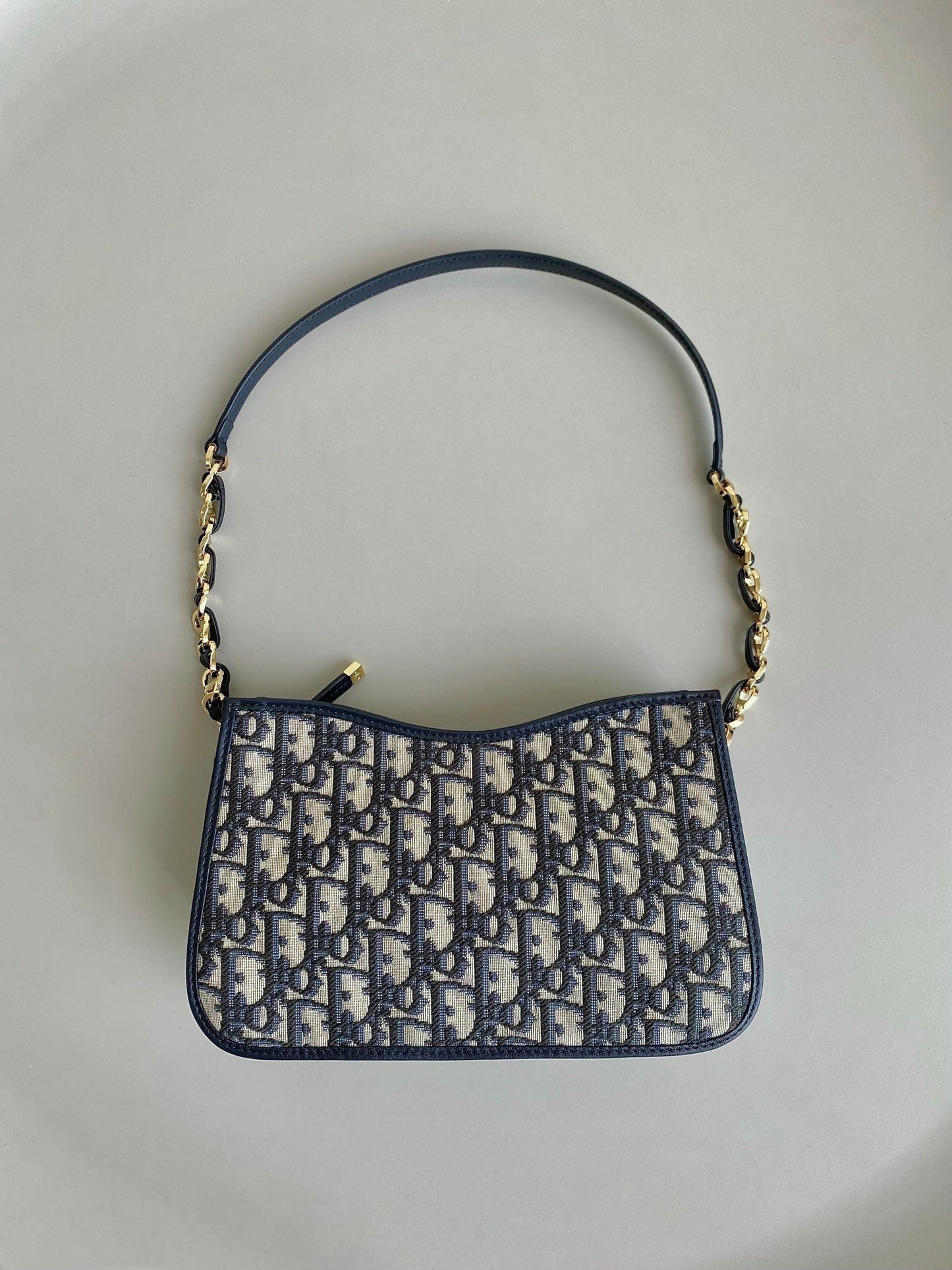 MINI HOBO 23 BAG IN BLUE OBLIQUE JACQUARD