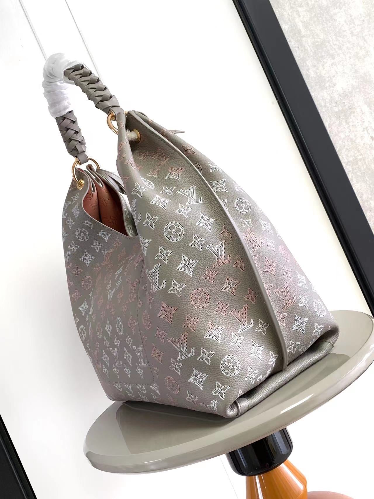 CARMEL 40 IN GRAY MONOGRAM GRADIENT PERFORATED CALFSKIN