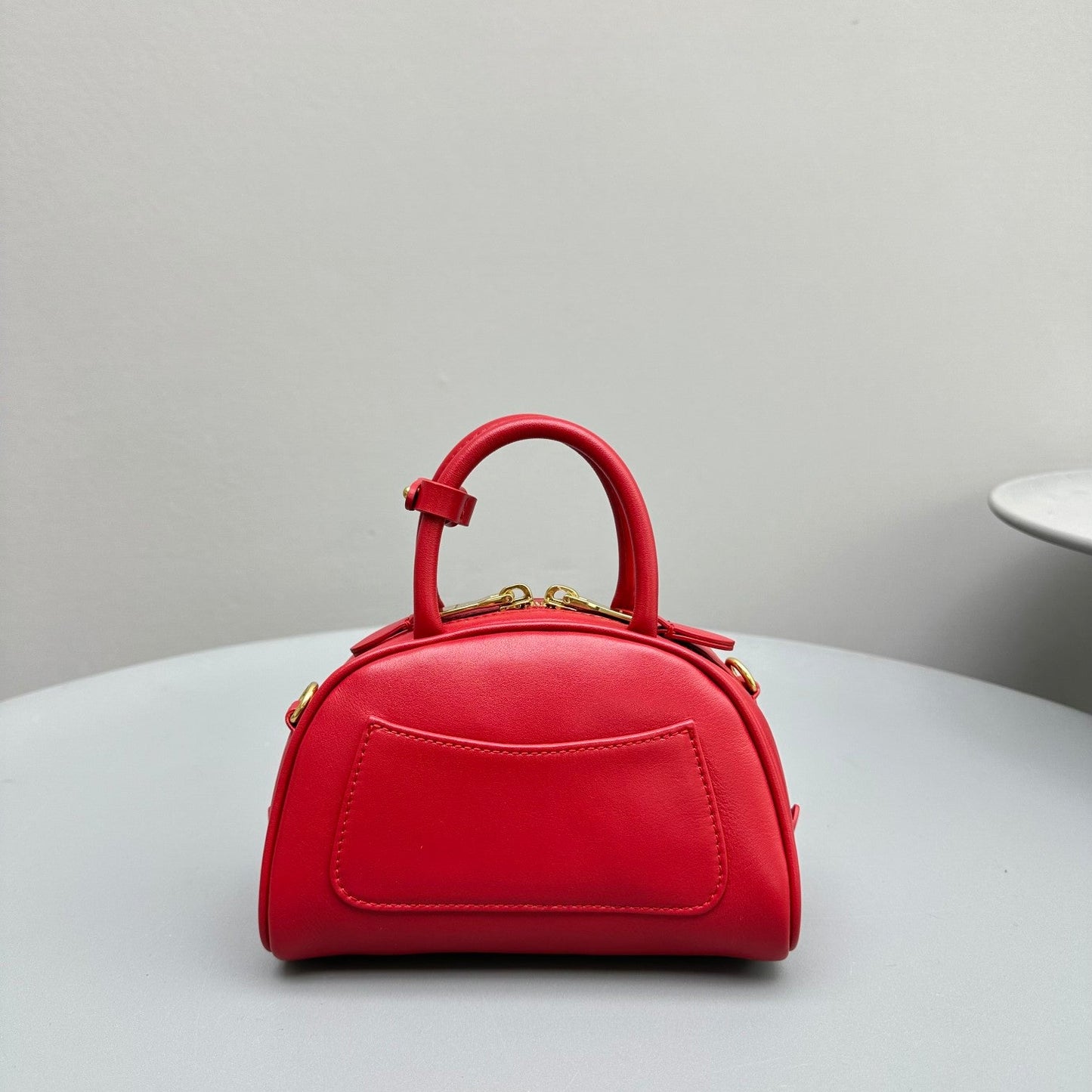 TOP-HANDLE 18 BAG IN RED CALFSKIN