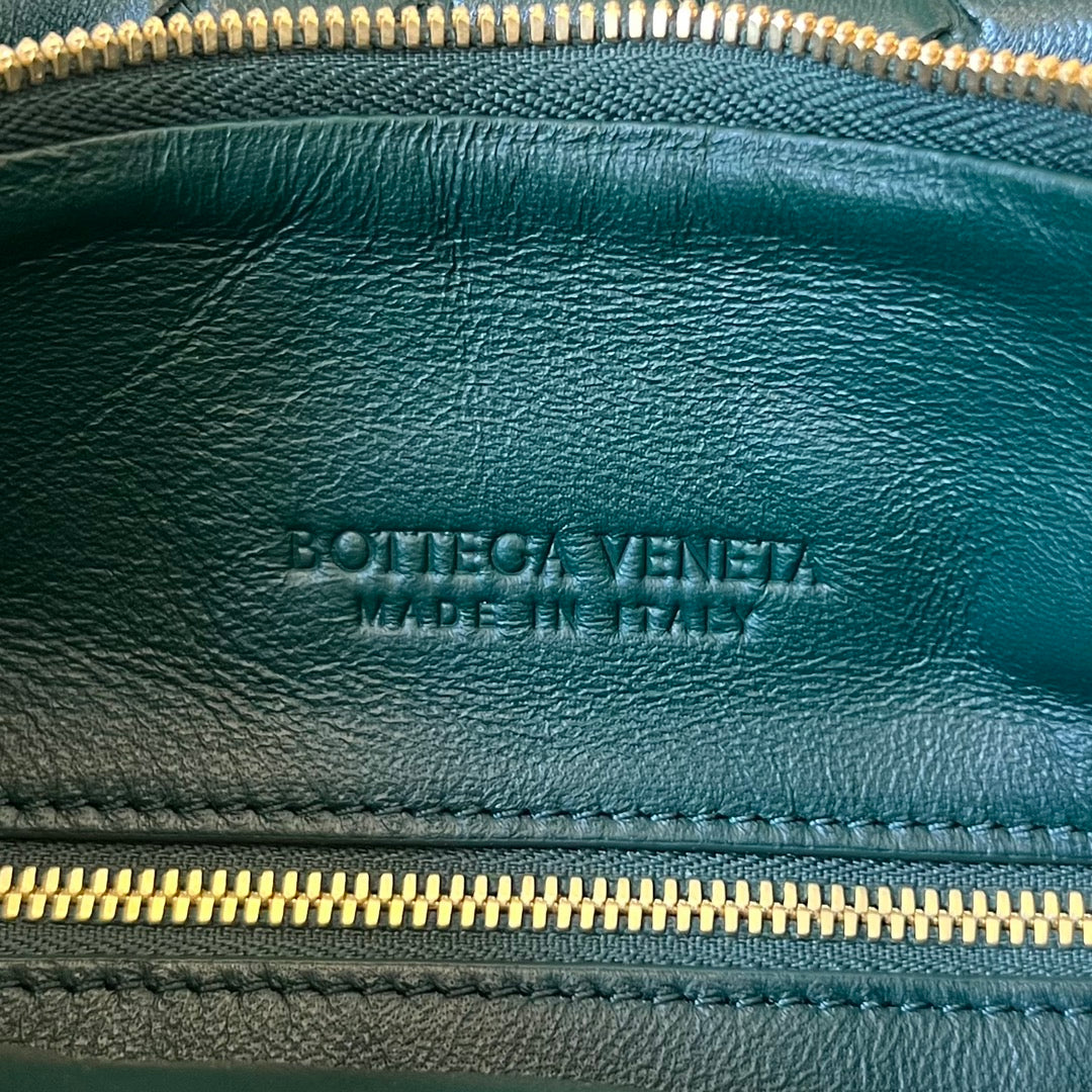 MEDIUM GEMELLI 36 DARK GREEN LAMBSKIN