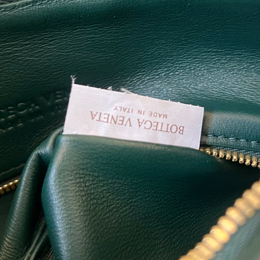 MEDIUM GEMELLI 36 DARK GREEN LAMBSKIN