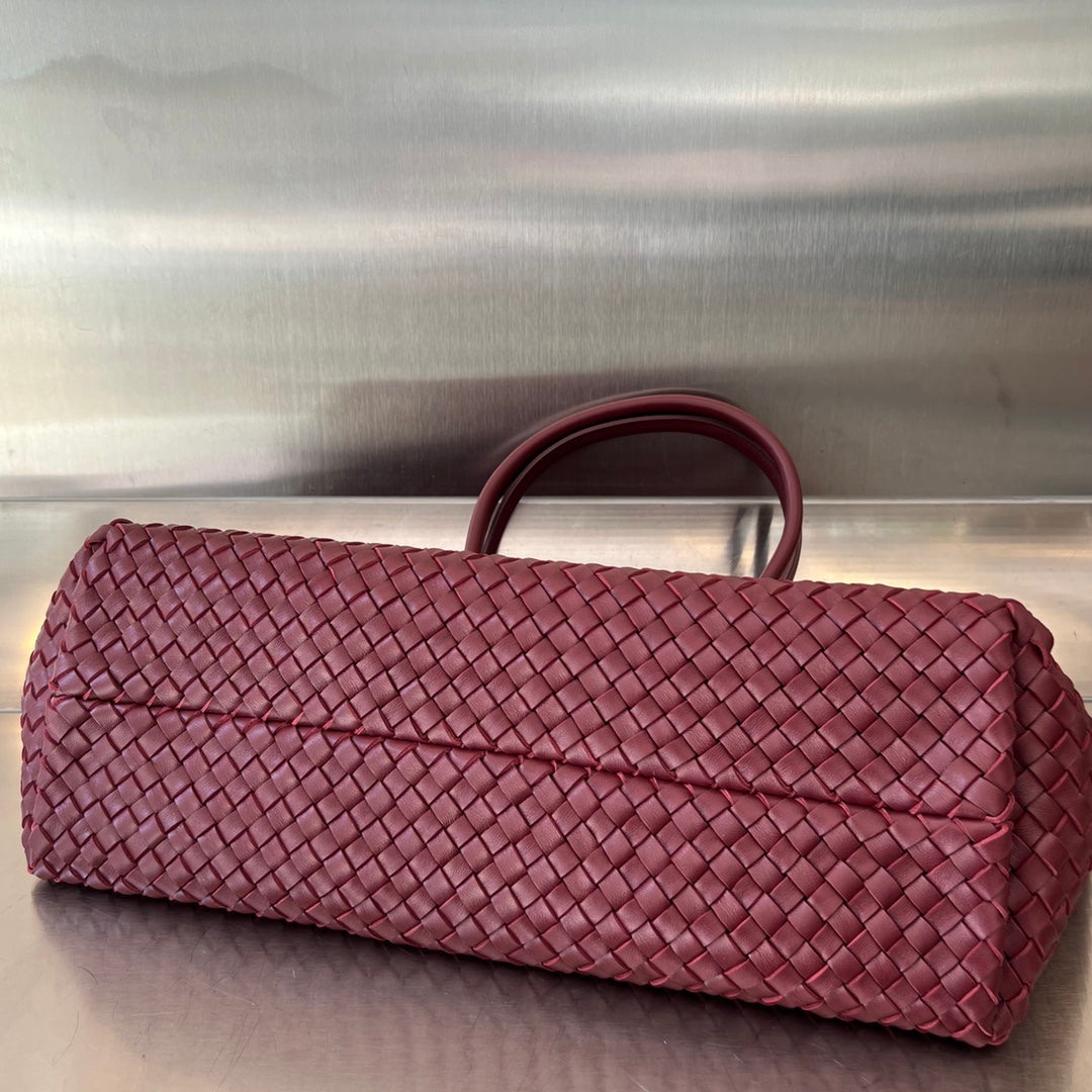 LARGE CABAT 51 IN BURGUNDY RED LAMBSKIN