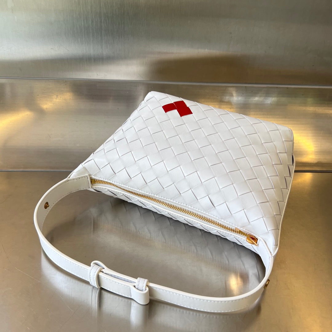 WALLACE 22 BAG IN WHITE MIX RED CALFSKIN