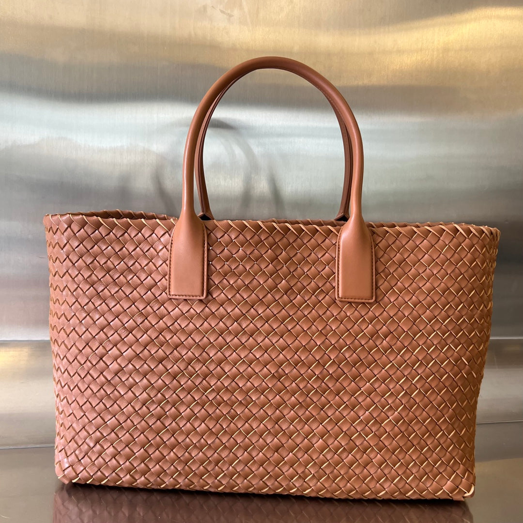 LARGE CABAT 51 IN BRONZE ORANGE LAMBSKIN