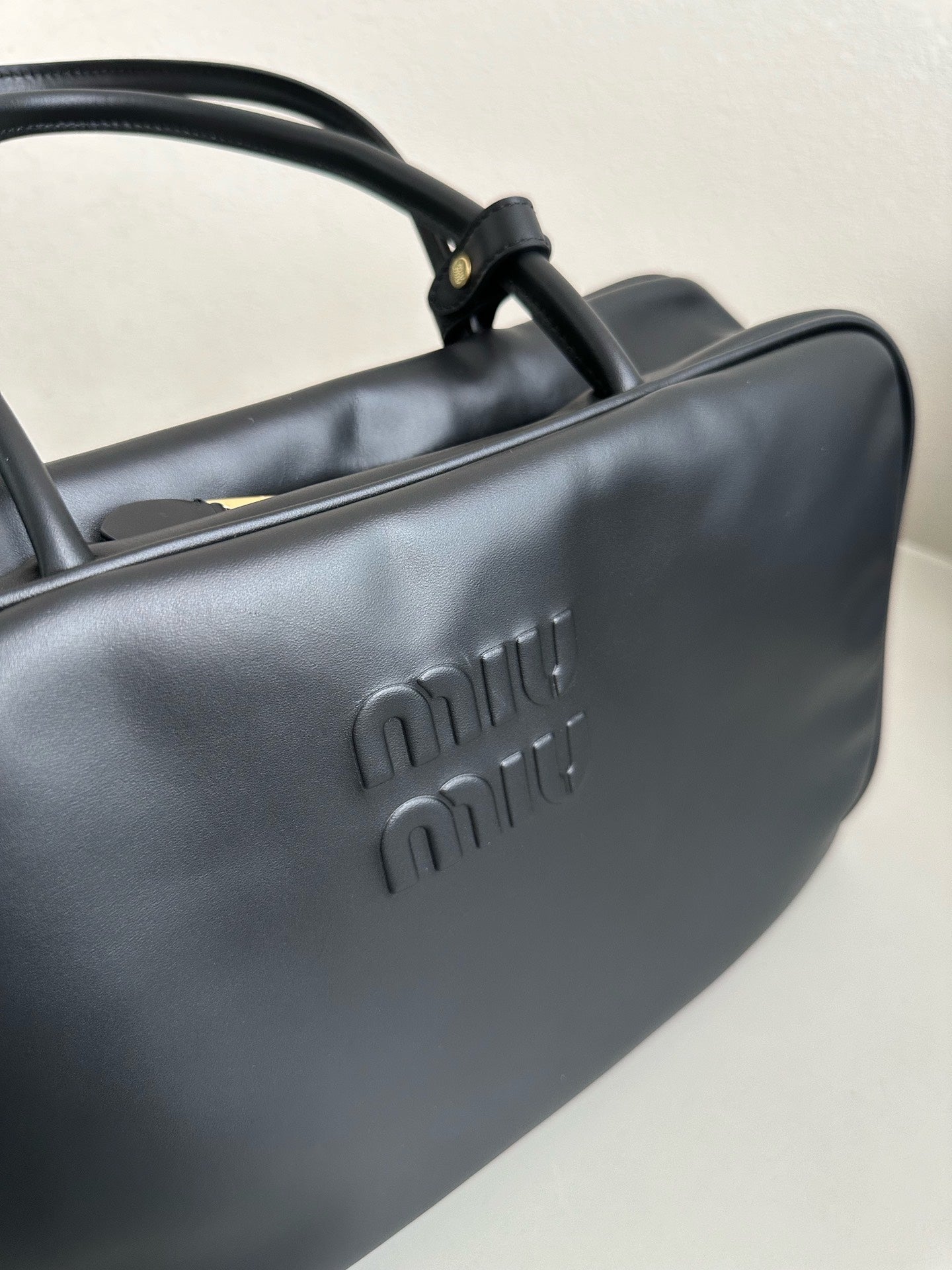 BEAU BAG 34 IN BLACK LEATHER