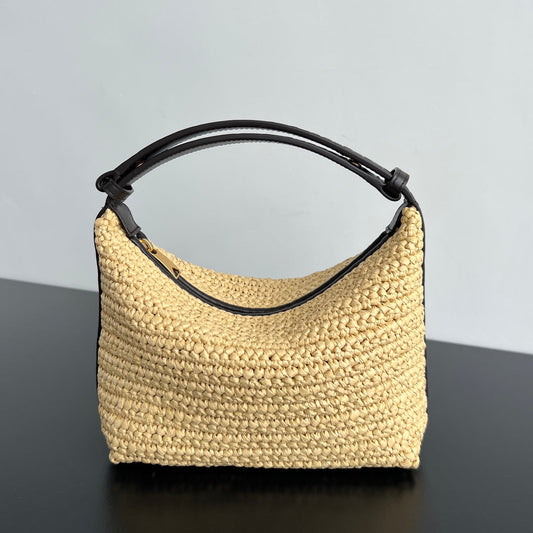 MINI WALLACE 20 BAG IN NATURAL RAFFIA CROCHET