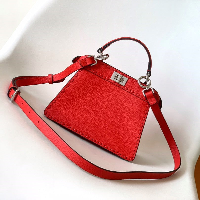 Peekaboo ISeeU Petite 20 Bag Red Leather Shw