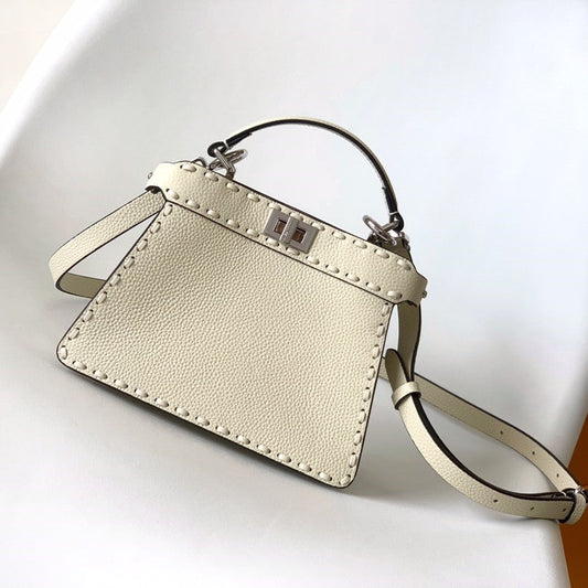 Peekaboo ISeeU Petite 20 Bag Ivory Leather Shw