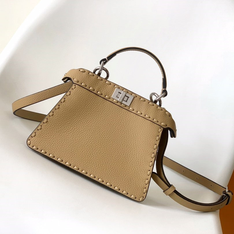 Peekaboo ISeeU Petite 20 Bag Light Brown Leather Shw