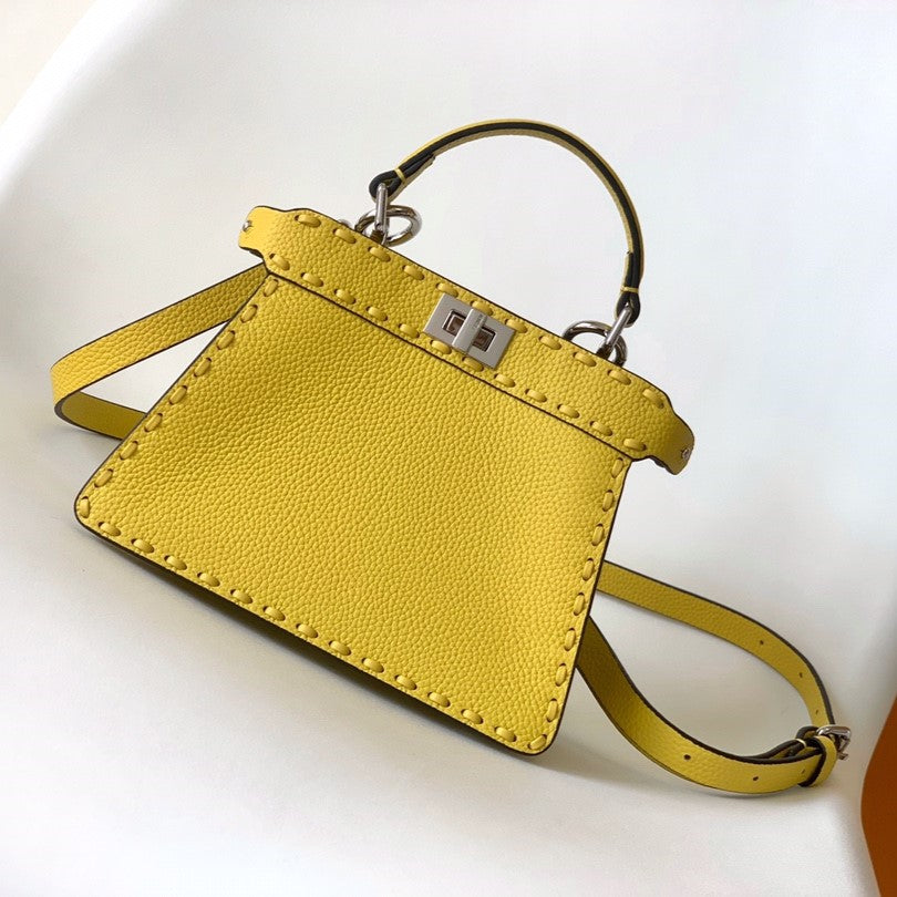 Peekaboo ISeeU Petite 20 Bag Yellow Leather Shw