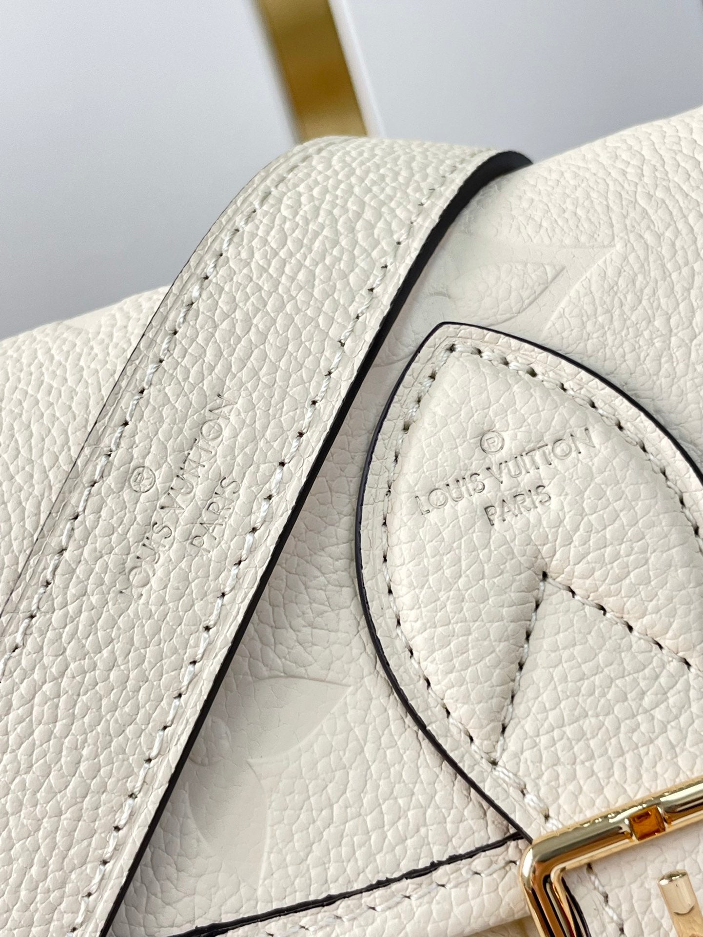 DIANE 23 IN CREAM MONOGRAM EMPREINTE LEATHER