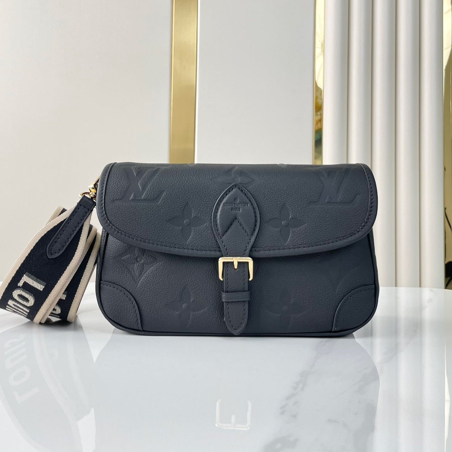 DIANE 23 IN BLACK MONOGRAM EMPREINTE LEATHER