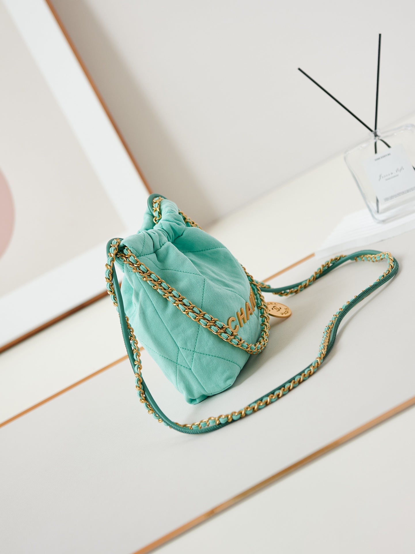 CC CLASSIC MINI 20 BAG IN TIFFANY BLUE CANVAS