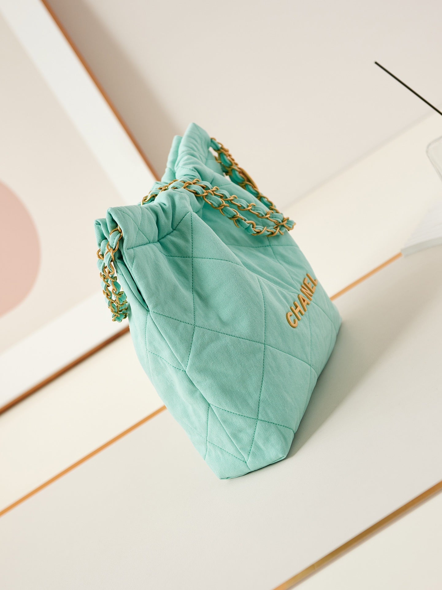 CC CLASSIC MEDIUM 37 BAG IN TIFFANY BLUE CANVAS