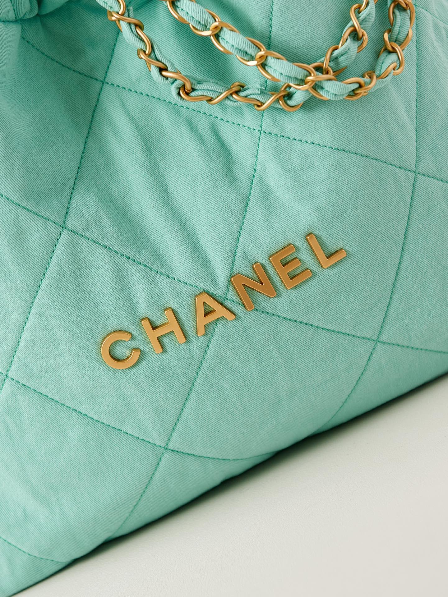 CC CLASSIC MEDIUM 37 BAG IN TIFFANY BLUE CANVAS