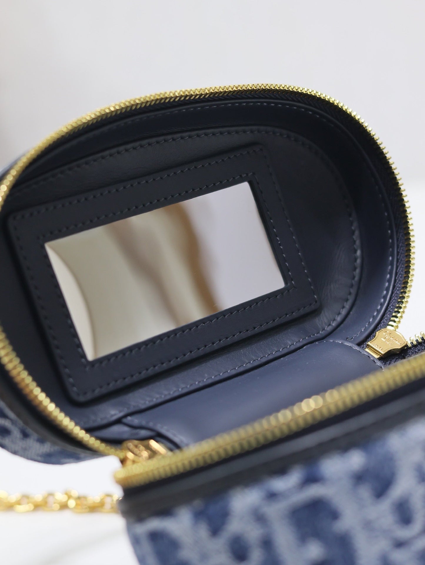 CARO MINI 16 VANITY CASE IN CERULEAN BLUE MONOGRAM DENIM